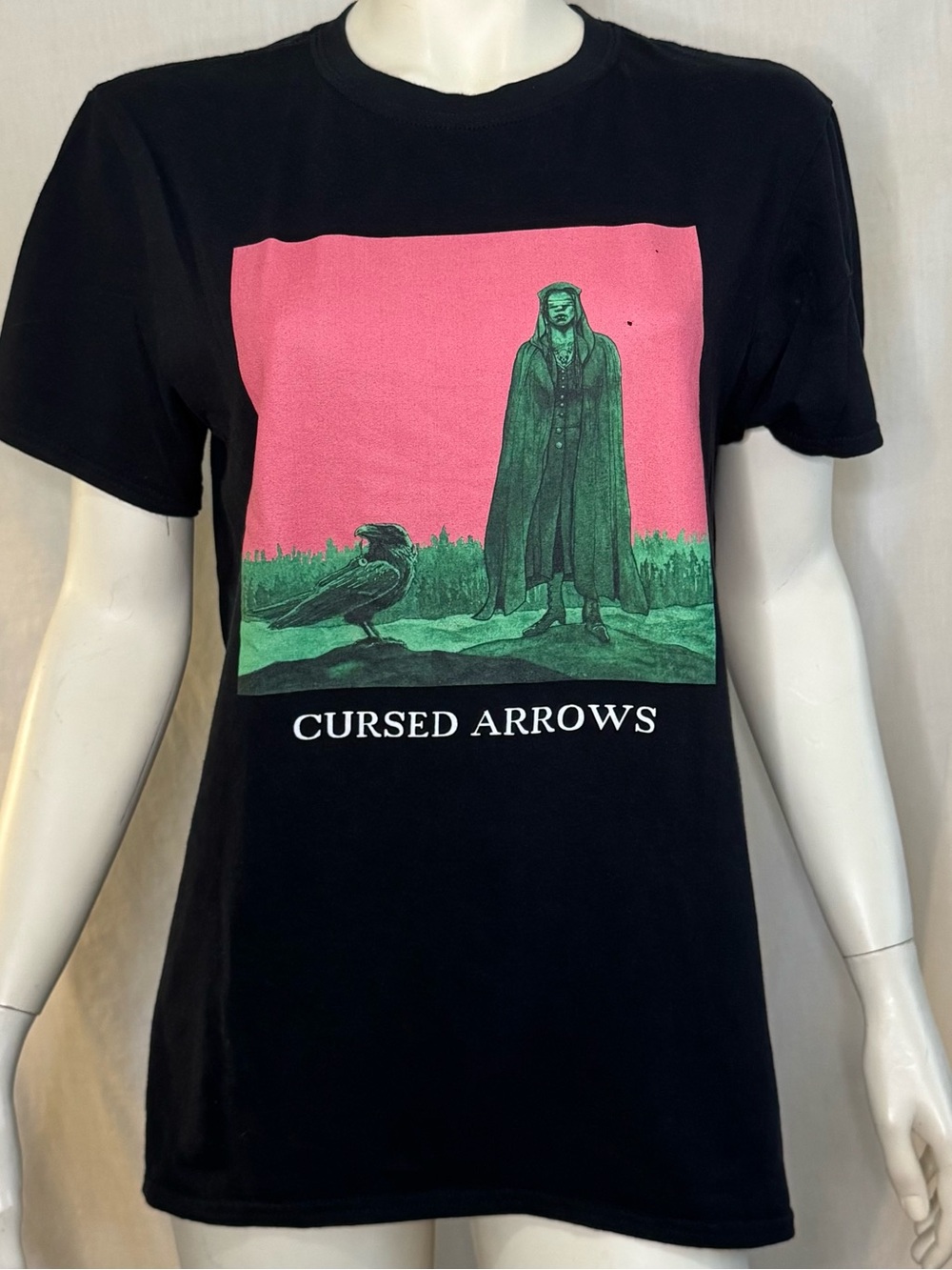 Cursed Arrows band short sleeve black t shirt size medium